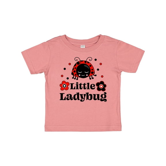 Inktastic Little Ladybug with Flowers Boys or Girls Baby T-Shirt
