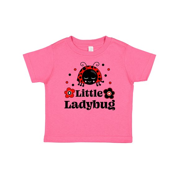 Inktastic Little Ladybug with Flowers Boys or Girls Baby T-Shirt