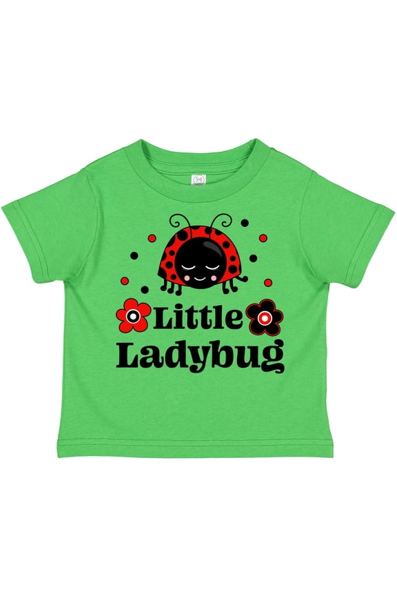 Little Ladybug with Flowers Boys or Girls Toddler T-Shirt