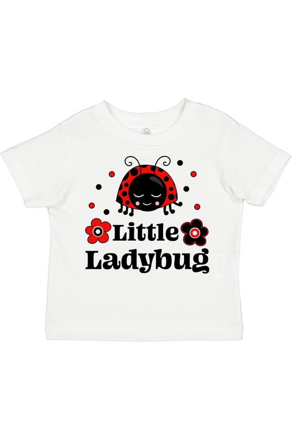 Little Ladybug with Flowers Boys or Girls Toddler T-Shirt