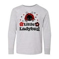 thumbnail image 1 of Inktastic Little Ladybug with Flowers Long Sleeve Youth T-Shirt, 1 of 5