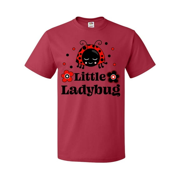 Inktastic Little Ladybug with Flowers T-Shirt