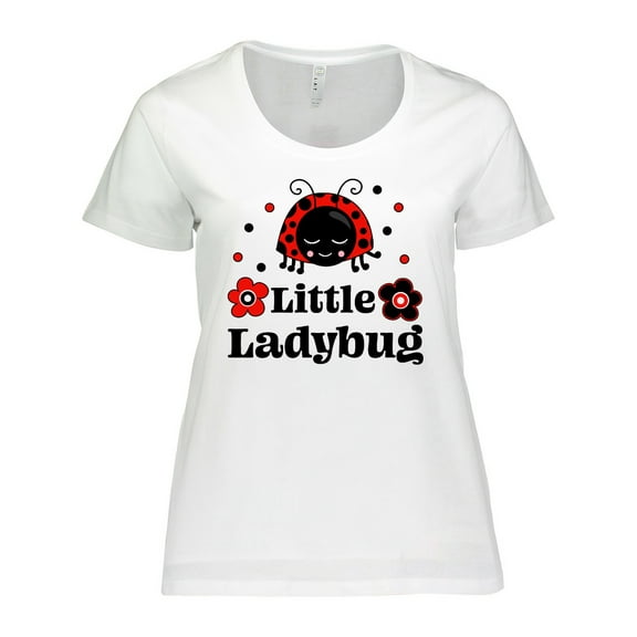 Inktastic Little Ladybug with Flowers Women's Plus Size T-Shirt