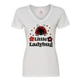 thumbnail image 1 of Inktastic Little Ladybug with Flowers Women's V-Neck T-Shirt, 1 of 5