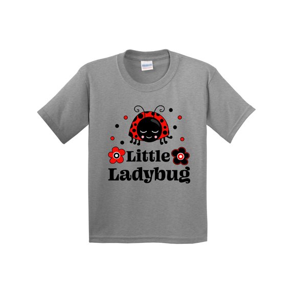 Inktastic Little Ladybug with Flowers Youth T-Shirt