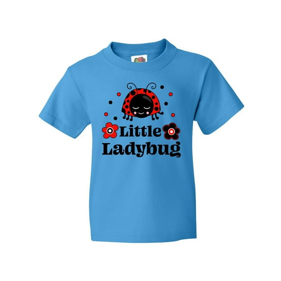 Inktastic Little Ladybug with Flowers Youth T-Shirt