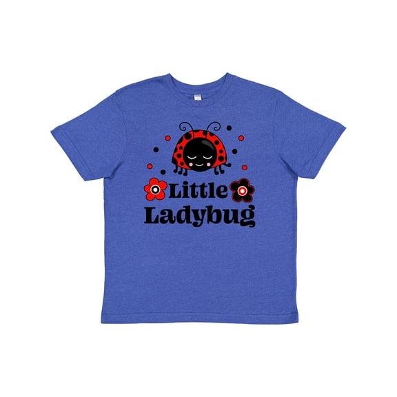 Inktastic Little Ladybug with Flowers Youth T-Shirt