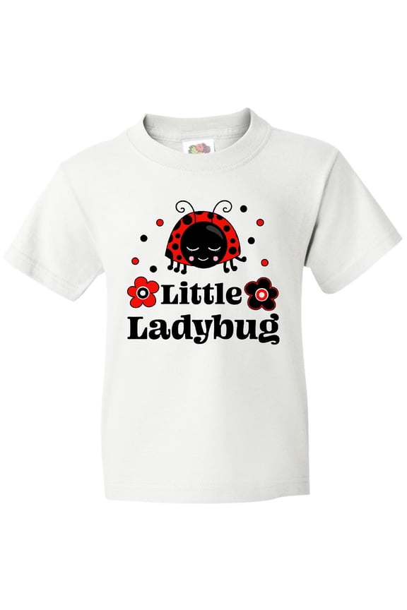 Little Ladybug with Flowers Youth T-Shirt