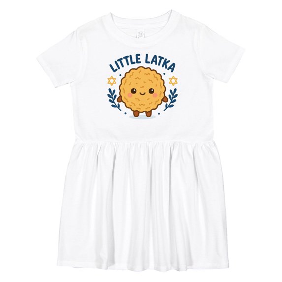 Inktastic Little Latka Cute Hanukkah Design Girls Toddler Dress