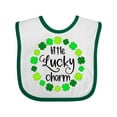 thumbnail image 1 of Inktastic Little Lucky Charm with Four-leaf Clovers Boys or Girls Baby Bib, 1 of 4