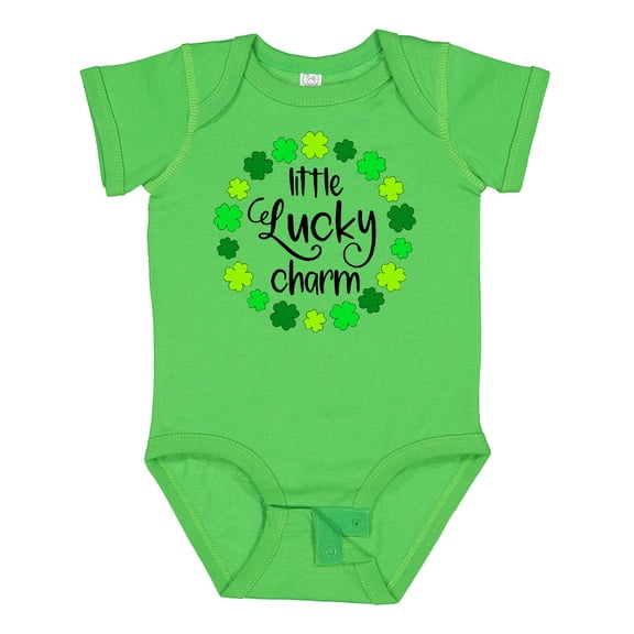 Inktastic Little Lucky Charm with Four-leaf Clovers Boys or Girls Baby Bodysuit