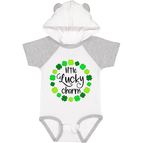 Inktastic Little Lucky Charm with Four-leaf Clovers Boys or Girls Baby Bodysuit