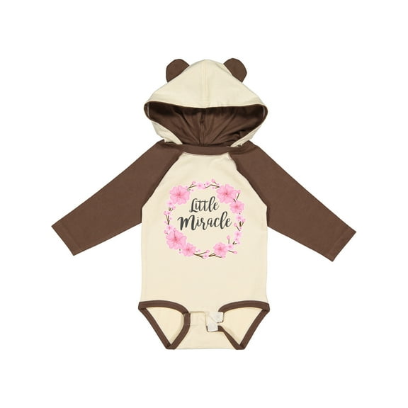 Inktastic Little Miracle Girls Long Sleeve Baby Bodysuit