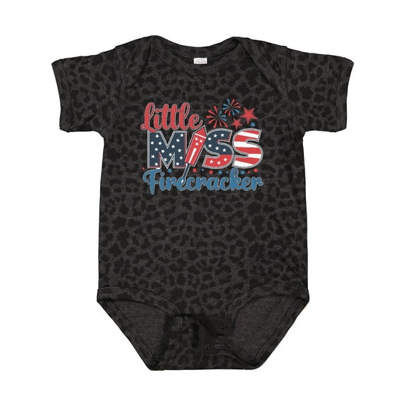 Inktastic Little Miss Firecracker Girls Baby Bodysuit