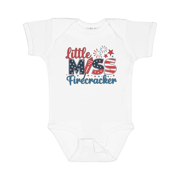 Inktastic Little Miss Firecracker Girls Baby Bodysuit