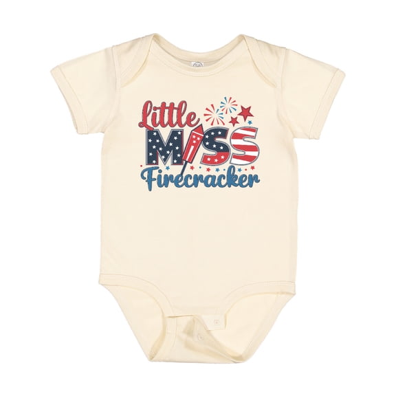 Inktastic Little Miss Firecracker Girls Baby Bodysuit