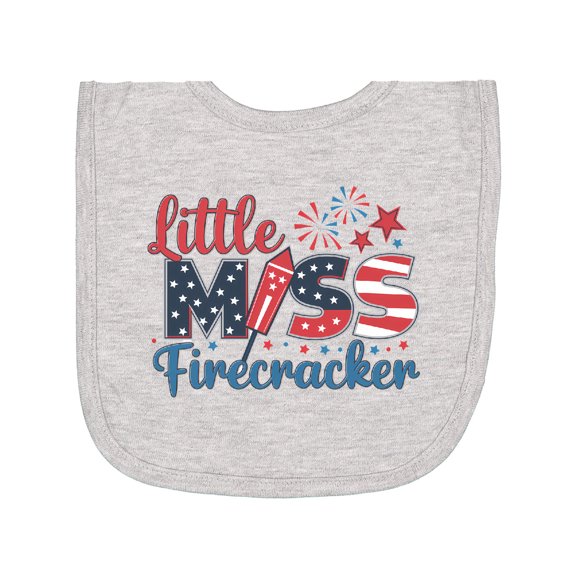 Inktastic Little Miss Firecracker Newborn Bib