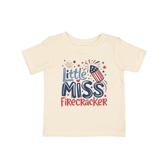 Inktastic Little Miss Firecracker Patriotic Girls Baby T-Shirt