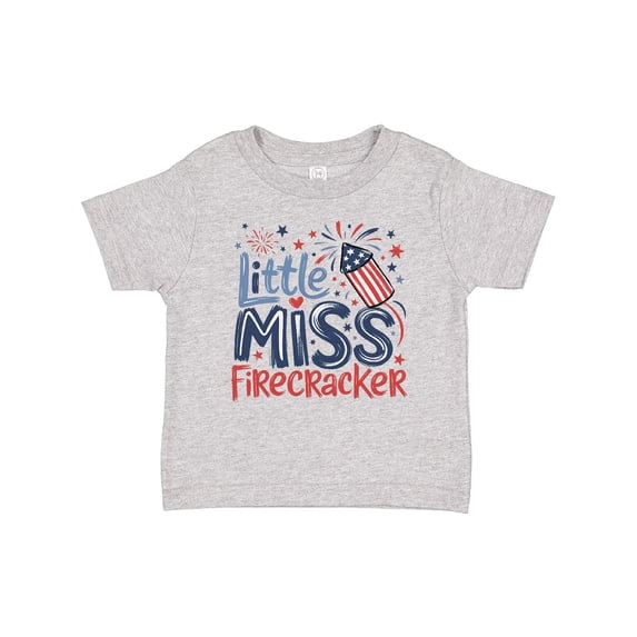 Inktastic Little Miss Firecracker Patriotic Girls Baby T-Shirt