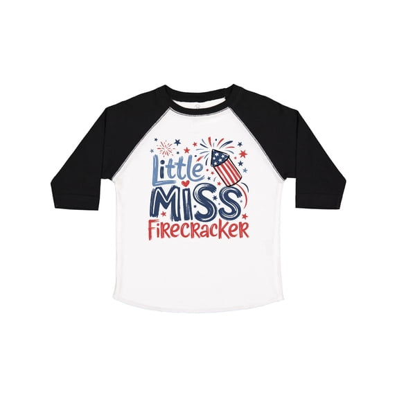 Inktastic Little Miss Firecracker Patriotic Girls Toddler T-Shirt