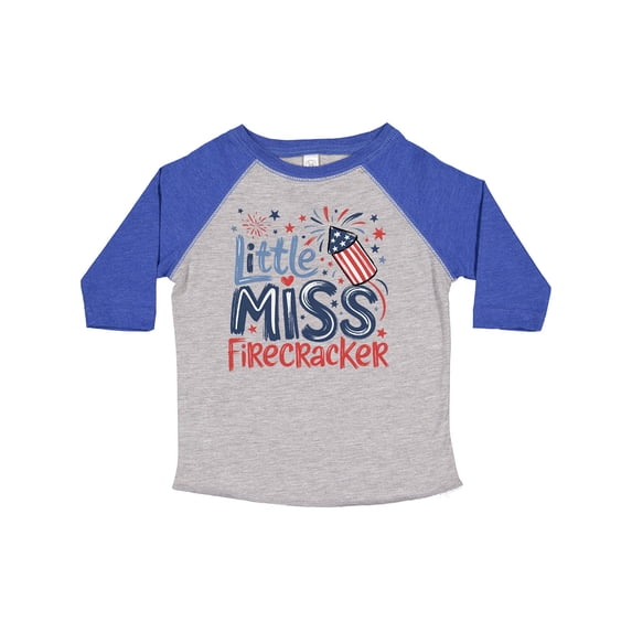 Inktastic Little Miss Firecracker Patriotic Girls Toddler T-Shirt