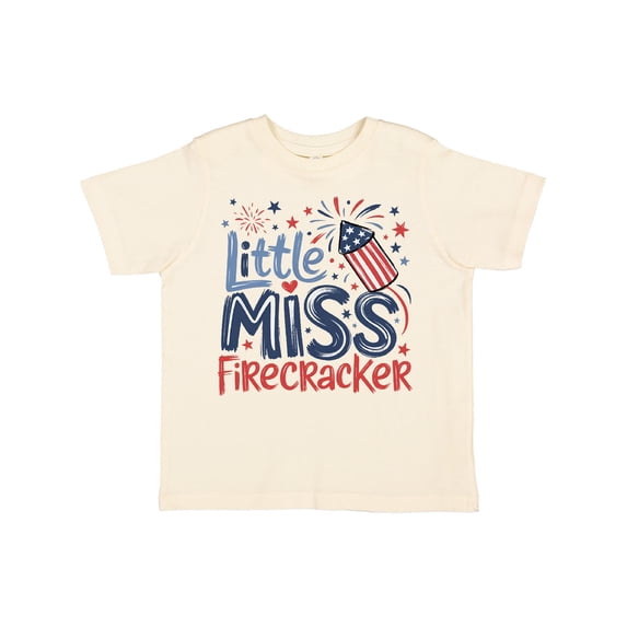 Inktastic Little Miss Firecracker Patriotic Girls Toddler T-Shirt