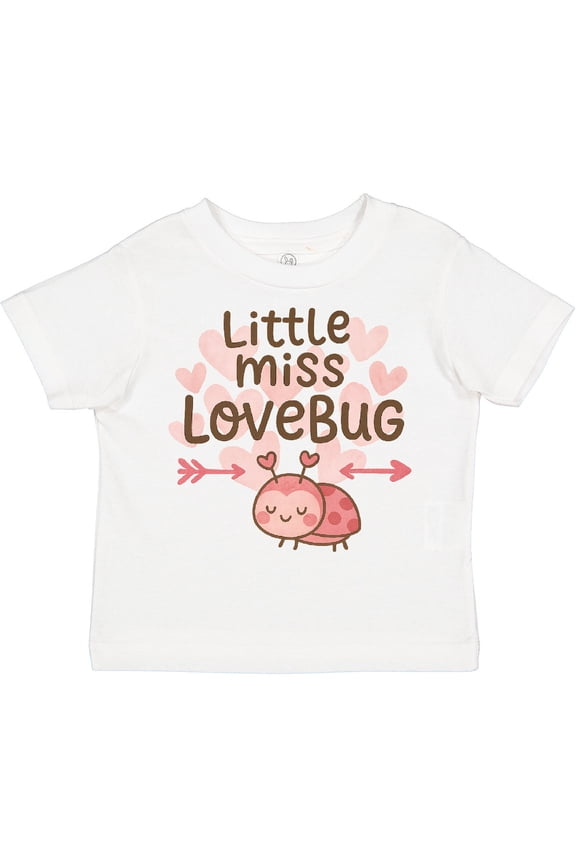 Little Miss Love Bug Hearts Boys or Girls Toddler T-Shirt
