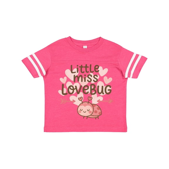 Inktastic Little Miss Love Bug Hearts Boys or Girls Toddler T-Shirt