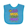 thumbnail image 1 of Inktastic Little Miss Mardi Gras with Crown and Dots Girls Baby Bib, 1 of 4
