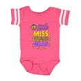 thumbnail image 1 of Inktastic Little Miss Mardi Gras with Crown and Dots Girls Baby Bodysuit, 1 of 5