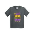 thumbnail image 1 of Inktastic Little Miss Mardi Gras with Crown and Dots Youth T-Shirt, 1 of 5