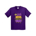 thumbnail image 1 of Inktastic Little Miss Mardi Gras with Crown and Dots Youth T-Shirt, 1 of 5