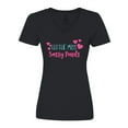 thumbnail image 1 of Inktastic Little Miss Sassy Pants, Hearts - Pink Blue Women's V-Neck T-Shirt, 1 of 5