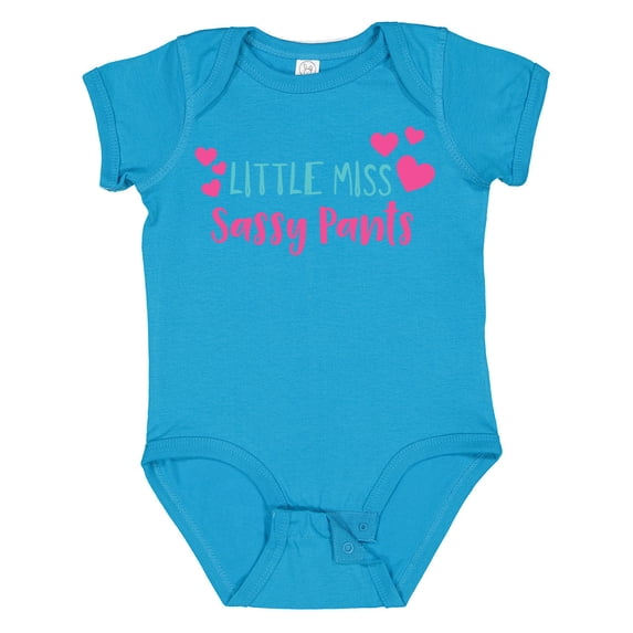 Inktastic Little Miss Sassy Pants, Sassy, Sassy Girl, Hearts Girls Baby Bodysuit