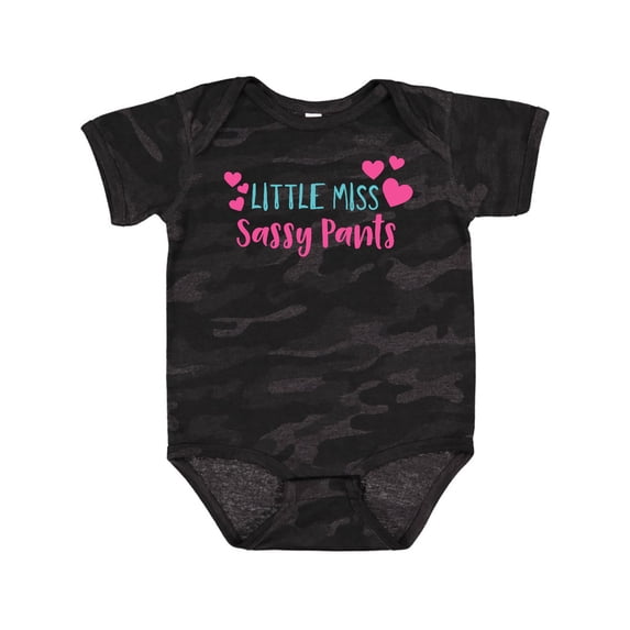 Inktastic Little Miss Sassy Pants, Sassy, Sassy Girl, Hearts Girls Baby Bodysuit