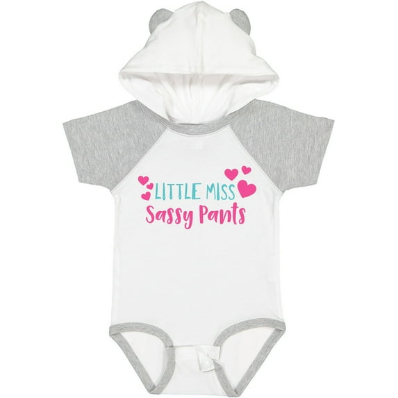 Inktastic Little Miss Sassy Pants, Sassy, Sassy Girl, Hearts Girls Baby Bodysuit