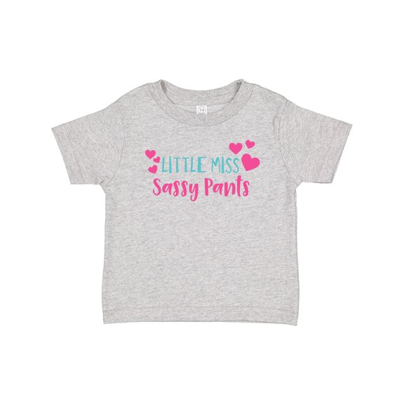 Inktastic Little Miss Sassy Pants, Sassy, Sassy Girl, Hearts Girls Baby T-Shirt