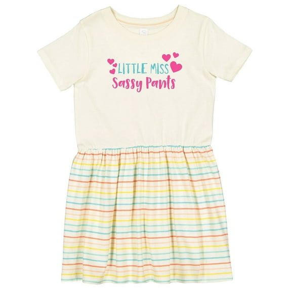 Inktastic Little Miss Sassy Pants, Sassy, Sassy Girl, Hearts Girls Toddler Dress
