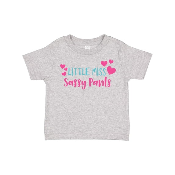Inktastic Little Miss Sassy Pants, Sassy, Sassy Girl, Hearts Girls Toddler T-Shirt
