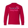 thumbnail image 1 of Inktastic Little Miss Sassy Pants, Sassy, Sassy Girl, Hearts Long Sleeve Youth T-Shirt, 1 of 5