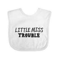 Inktastic Little Miss Trouble Girls Baby Bib