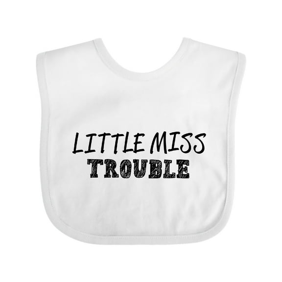 Inktastic Little Miss Trouble Girls Baby Bib