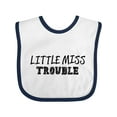 thumbnail image 1 of Inktastic Little Miss Trouble Girls Baby Bib, 1 of 4