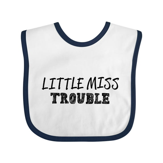 Inktastic Little Miss Trouble Girls Baby Bib