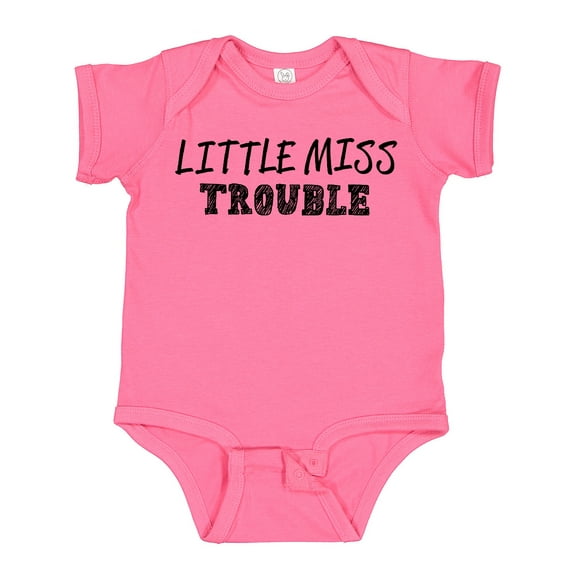 Inktastic Little Miss Trouble Girls Baby Bodysuit