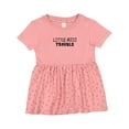 thumbnail image 1 of Inktastic Little Miss Trouble Girls Baby Dress, 1 of 5