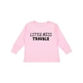 thumbnail image 1 of Inktastic Little Miss Trouble Girls Long Sleeve Toddler T-Shirt, 1 of 5