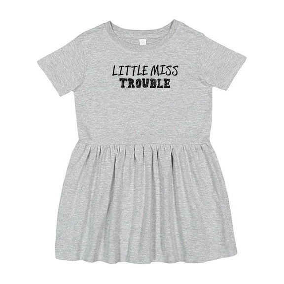 Inktastic Little Miss Trouble Girls Toddler Dress
