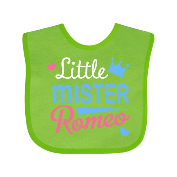 Inktastic Little Mister Romeo Boys Baby Bib