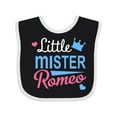 thumbnail image 1 of Inktastic Little Mister Romeo Boys Baby Bib, 1 of 4